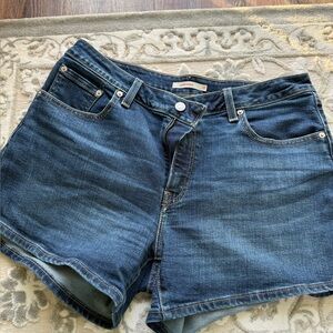 Levi's Indigo Denim A-Line Shorts